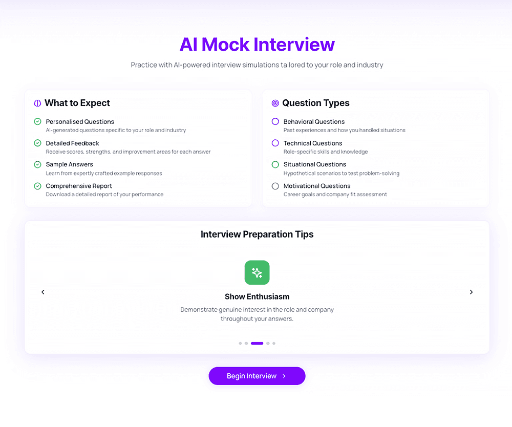 CareerLeap Mock Interview Preview